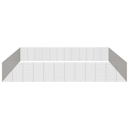 vidaXL Free Range Animal Enclosure 48-Panel 54x100 cm Galvanised Iron