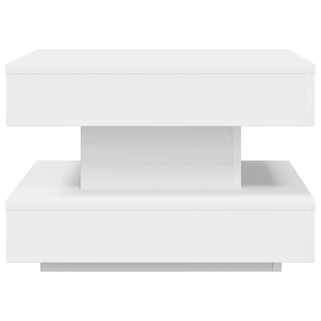 vidaXL Coffee Table 360-Degree Rotatable White 50x50x34.5 cm
