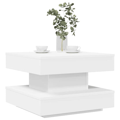 vidaXL Coffee Table 360-Degree Rotatable White 50x50x34,5 cm