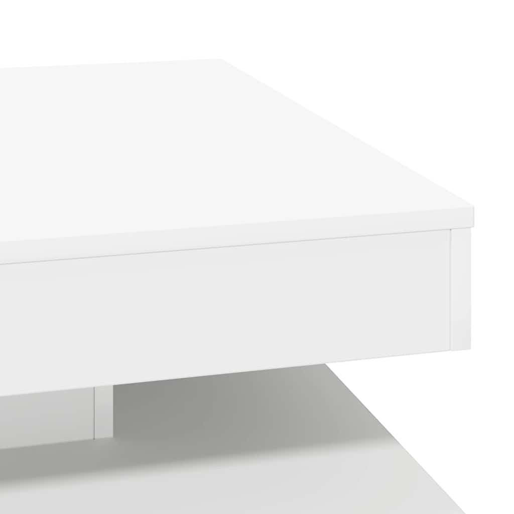 vidaXL Coffee Table 360-Degree Rotatable White 70x70x34.5 cm