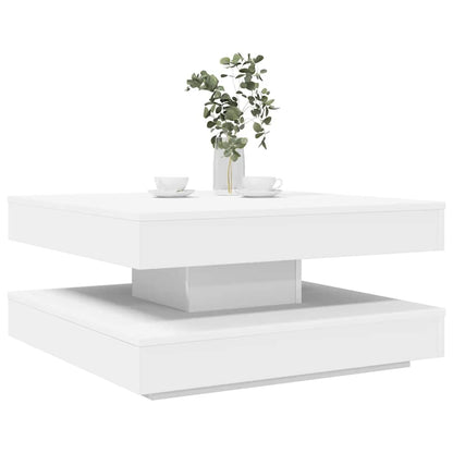 vidaXL Coffee Table 360-Degree Rotatable White 70x70x34.5 cm