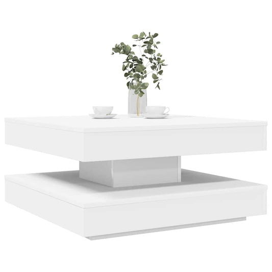 vidaXL Coffee Table 360-Degree Rotatable White 70x70x34.5 cm