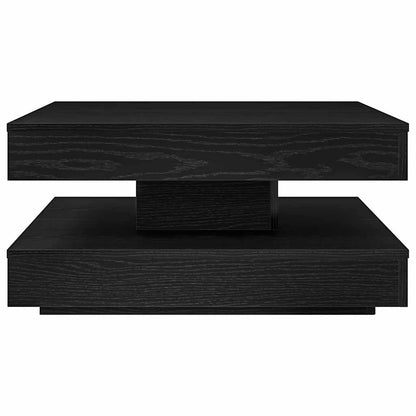 vidaXL Coffee Table 360-Degree Rotatable Black 70x70x34,5 cm