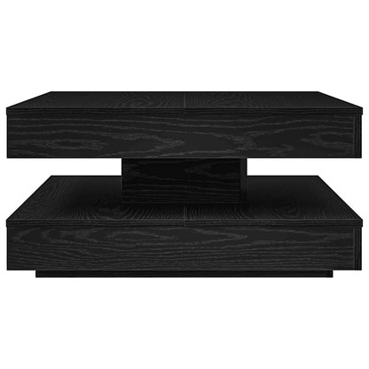 vidaXL Coffee Table 360-Degree Rotatable Black 70x70x34.5 cm