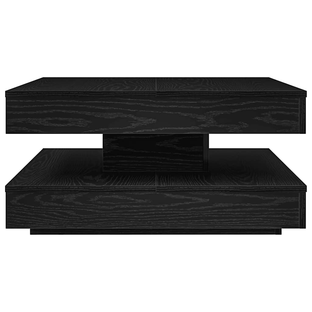 vidaXL Coffee Table 360-Degree Rotatable Black 70x70x34,5 cm