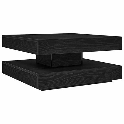 vidaXL Coffee Table 360-Degree Rotatable Black 70x70x34,5 cm