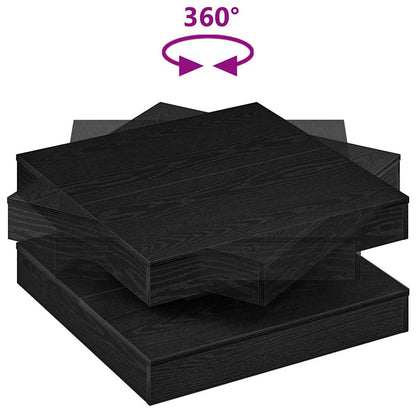 vidaXL Coffee Table 360-Degree Rotatable Black 70x70x34,5 cm