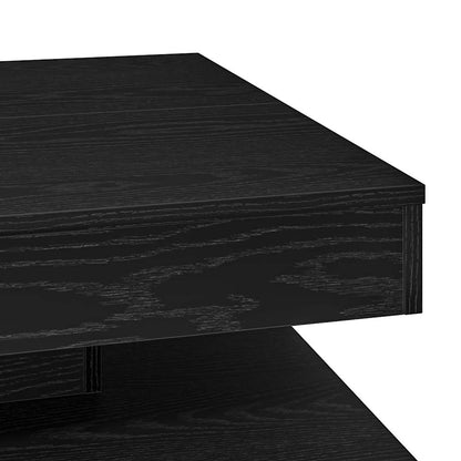 vidaXL Coffee Table 360-Degree Rotatable Black 70x70x34,5 cm