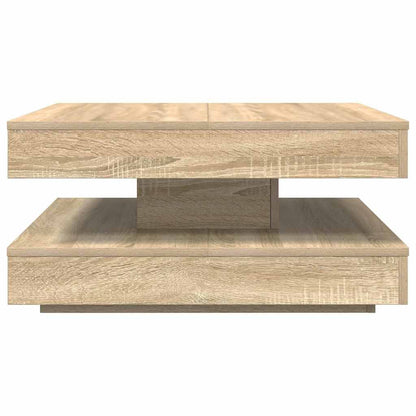 vidaXL Coffee Table 360-Degree Rotatable Sonoma Oak 70x70x34.5 cm