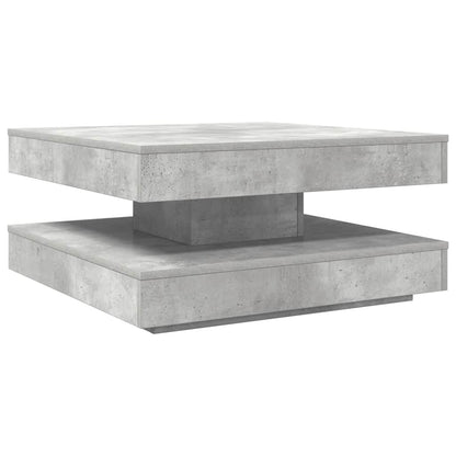 vidaXL Coffee Table 360-Degree Rotatable Concrete Grey 70x70x34,5 cm