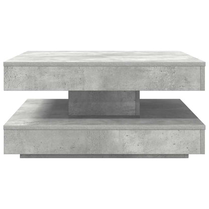 vidaXL Coffee Table 360-Degree Rotatable Concrete Grey 70x70x34,5 cm