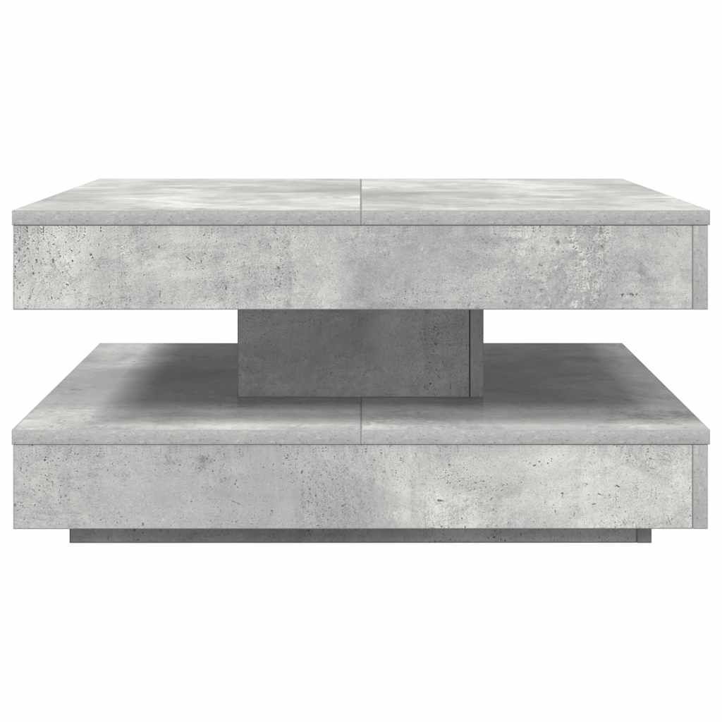 vidaXL Coffee Table 360-Degree Rotatable Concrete Grey 70x70x34,5 cm