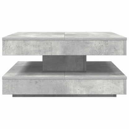 vidaXL Coffee Table 360-Degree Rotatable Concrete Grey 70x70x34,5 cm