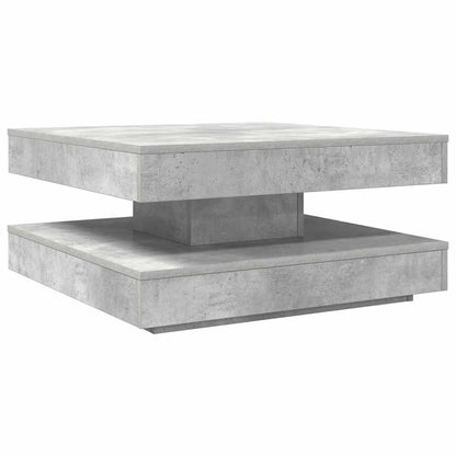vidaXL Coffee Table 360-Degree Rotatable Concrete Grey 70x70x34.5 cm