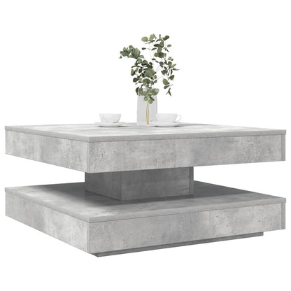 vidaXL Coffee Table 360-Degree Rotatable Concrete Grey 70x70x34,5 cm