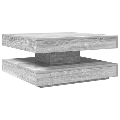 vidaXL Coffee Table 360-Degree Rotatable Grey Sonoma 70x70x34.5 cm