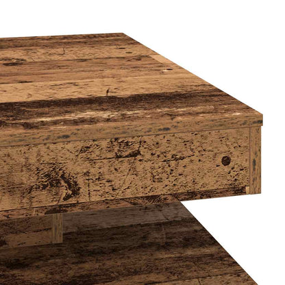 vidaXL Coffee Table 360-Degree Rotatable Old Wood 70x70x34,5 cm