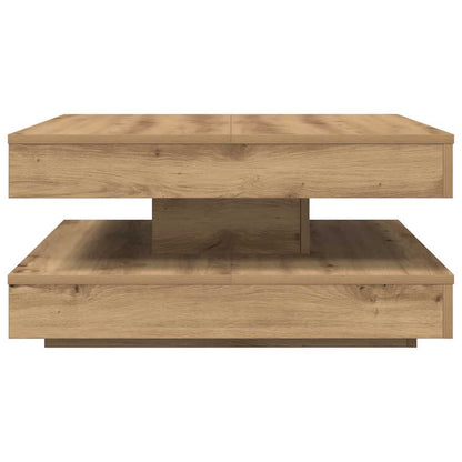 vidaXL Coffee Table 360-Degree Rotatable Artisan Oak 70x70x34.5 cm