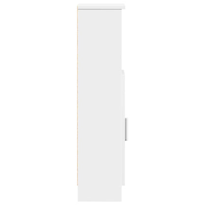 vidaXL Bathroom Cabinet with Roll Holder White 20.5x22x90 cm
