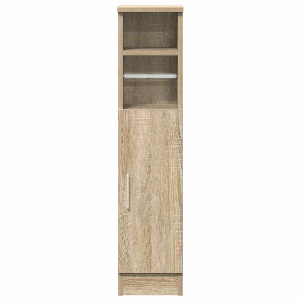 vidaXL Bathroom Cabinet with Roll Holder Sonoma Oak 20.5x22x90 cm