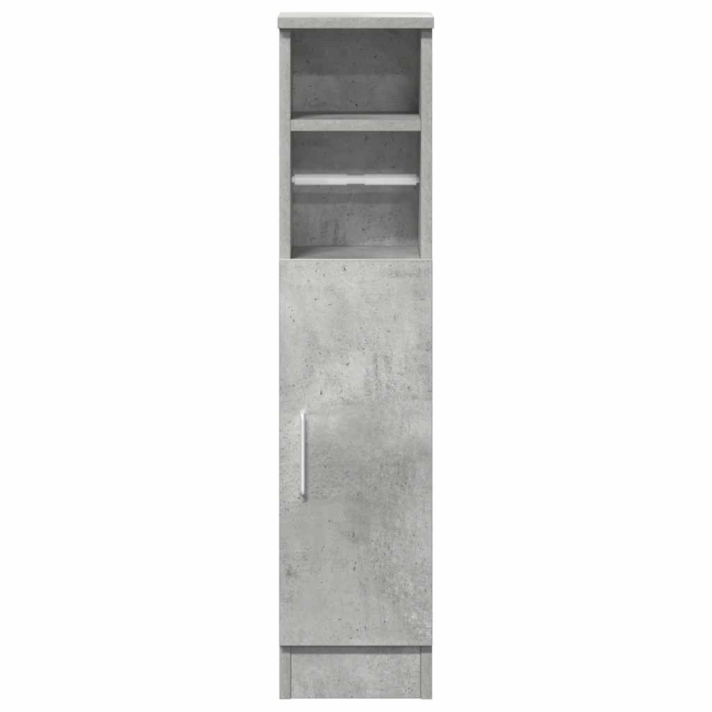 vidaXL Bathroom Cabinet with Roll Holder Concrete Grey 20.5x22x90 cm