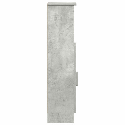 vidaXL Bathroom Cabinet with Roll Holder Concrete Grey 20.5x22x90 cm