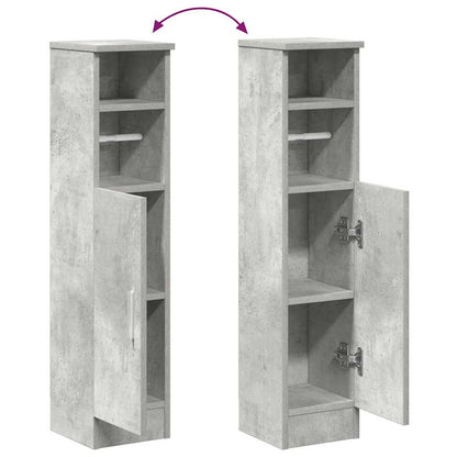 vidaXL Bathroom Cabinet with Roll Holder Concrete Grey 20.5x22x90 cm