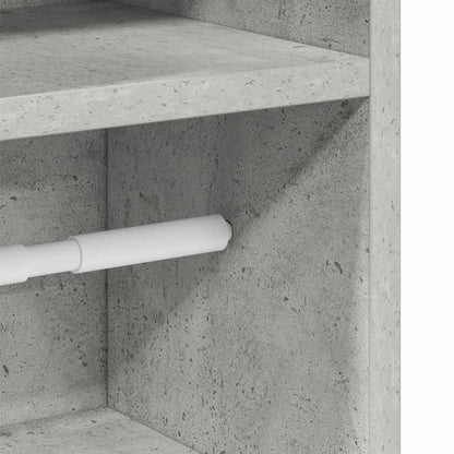 vidaXL Bathroom Cabinet with Roll Holder Concrete Grey 20.5x22x90 cm