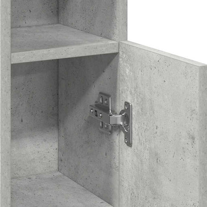vidaXL Bathroom Cabinet with Roll Holder Concrete Grey 20.5x22x90 cm