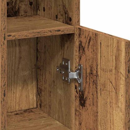 vidaXL Bathroom Cabinet with Roll Holder Old Wood 20.5x22x90 cm