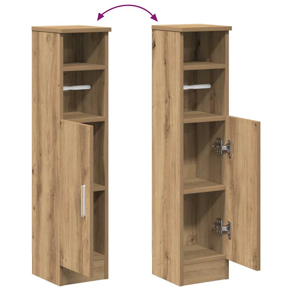 vidaXL Bathroom Cabinet | Artisan oak | Engineered wood | Slim
