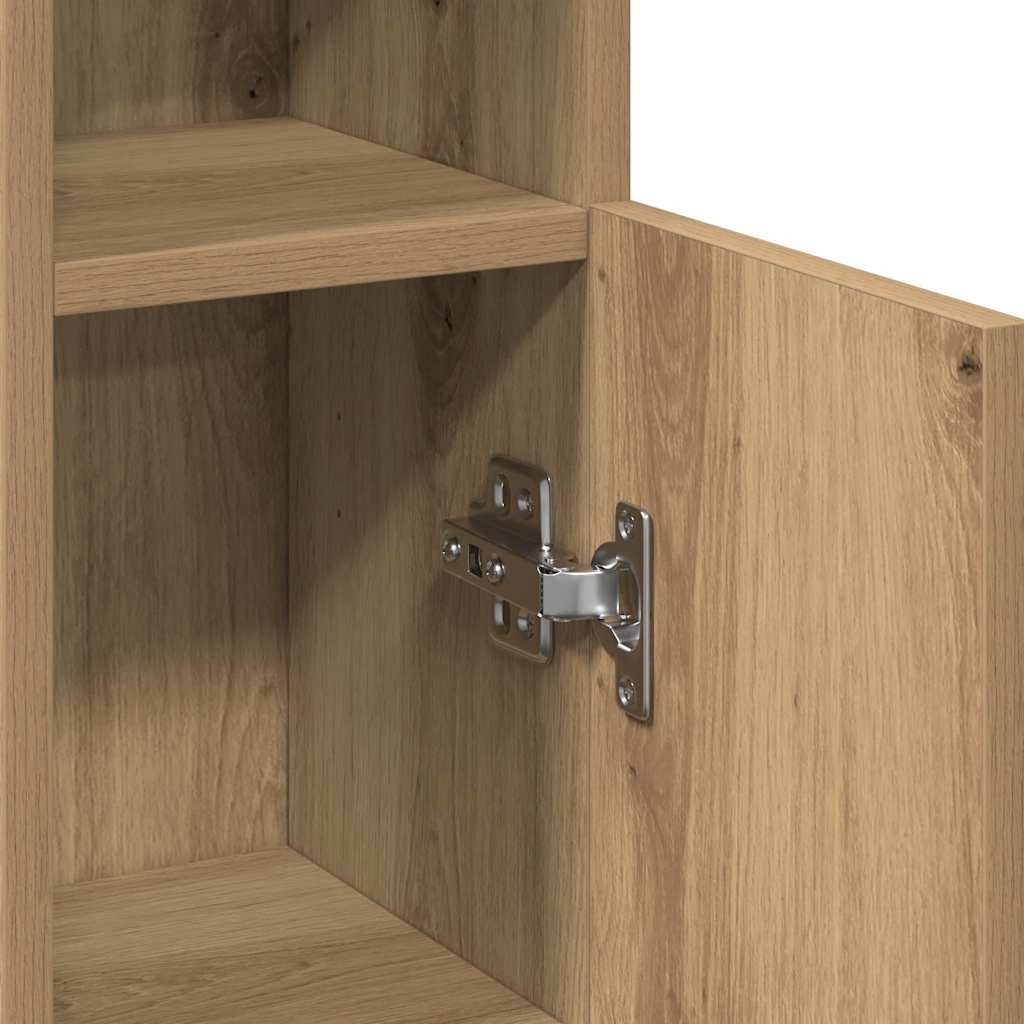 vidaXL Bathroom Cabinet | Artisan oak | Engineered wood | Slim