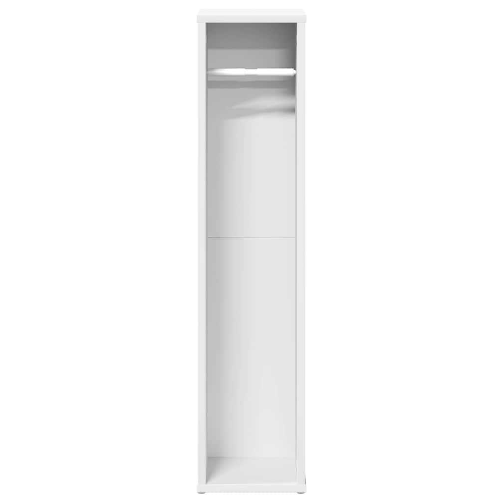 vidaXL Bathroom Cabinet with Roll Holder White 20.5x20x90 cm