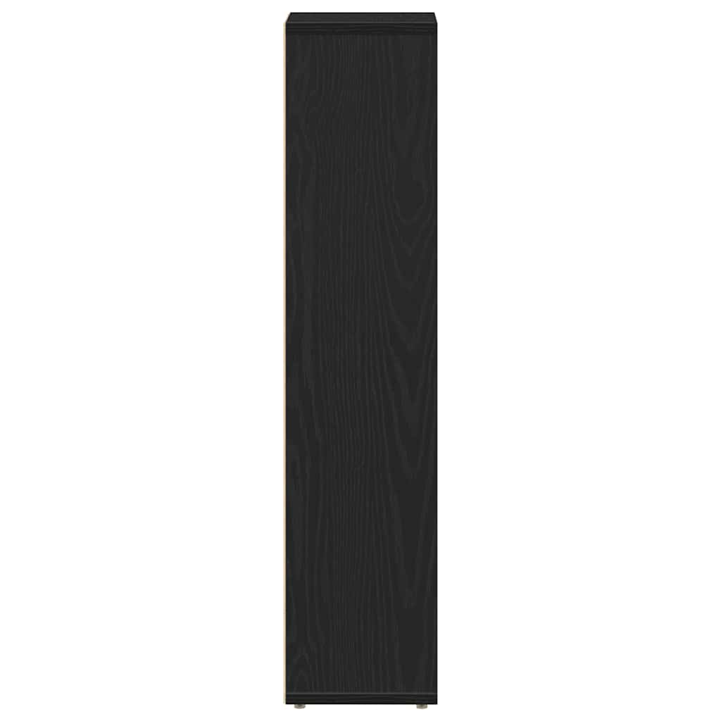 vidaXL Bathroom Cabinet with Roll Holder Black 20.5x20x90 cm