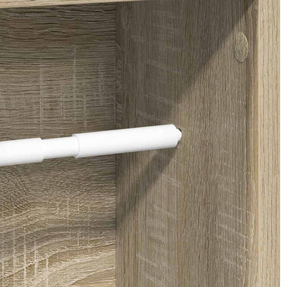 vidaXL Bathroom Cabinet with Roll Holder Sonoma Oak 20.5x20x90 cm