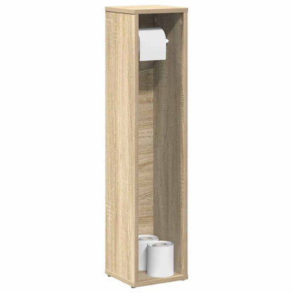vidaXL Bathroom Cabinet with Roll Holder Sonoma Oak 20.5x20x90 cm