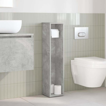 vidaXL Bathroom Cabinet with Roll Holder Concrete Grey 20.5x20x90 cm