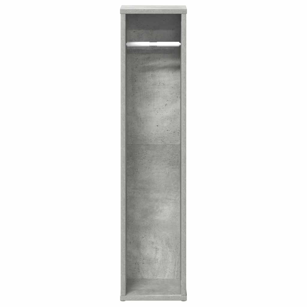 vidaXL Bathroom Cabinet with Roll Holder Concrete Grey 20.5x20x90 cm