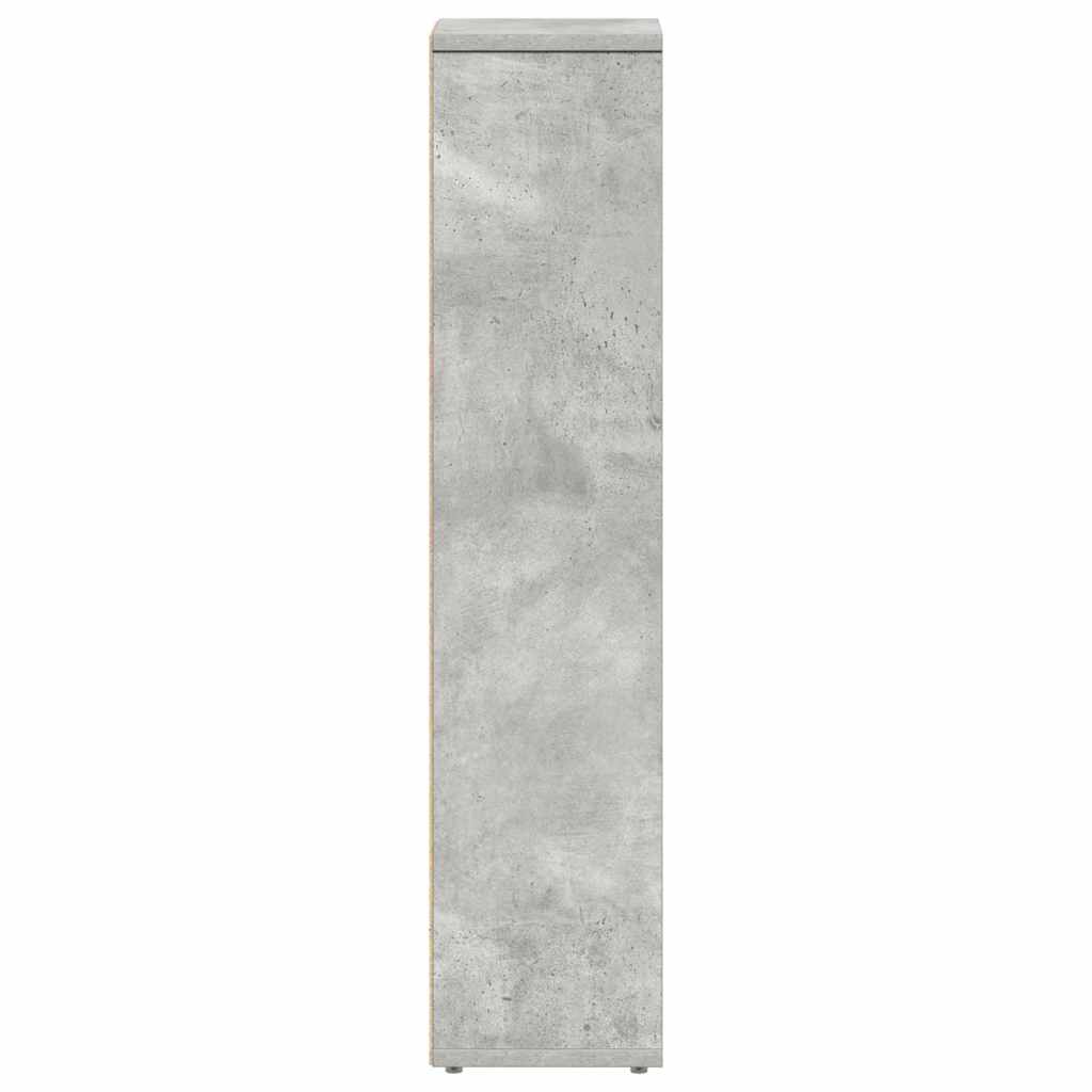 vidaXL Bathroom Cabinet with Roll Holder Concrete Grey 20.5x20x90 cm