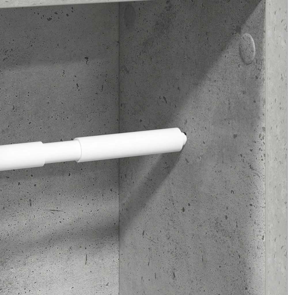 vidaXL Bathroom Cabinet with Roll Holder Concrete Grey 20.5x20x90 cm