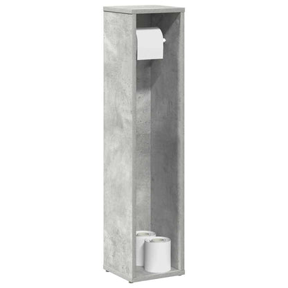 vidaXL Bathroom Cabinet with Roll Holder Concrete Grey 20.5x20x90 cm