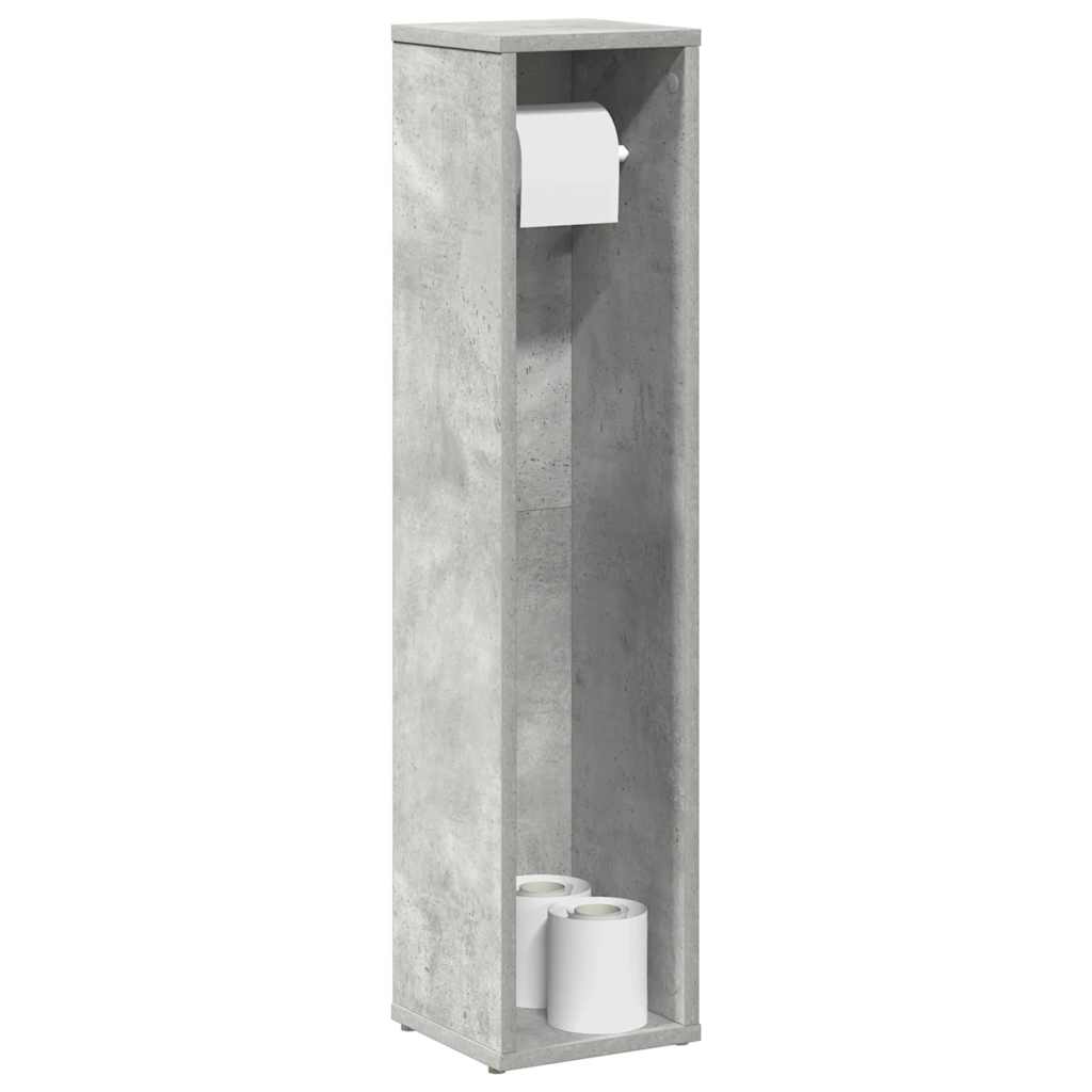 vidaXL Bathroom Cabinet with Roll Holder Concrete Grey 20.5x20x90 cm