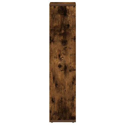 vidaXL Bathroom Cabinet with Roll Holder Smoked Oak 20.5x20x90 cm