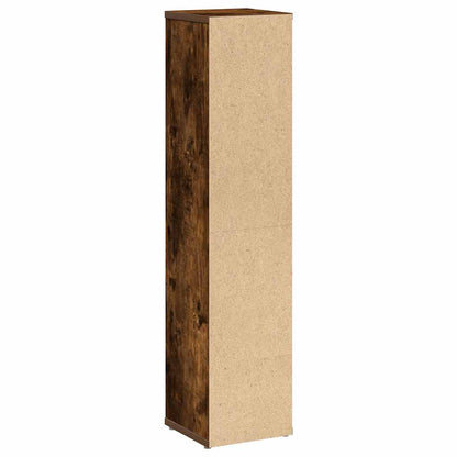 vidaXL Bathroom Cabinet with Roll Holder Smoked Oak 20.5x20x90 cm