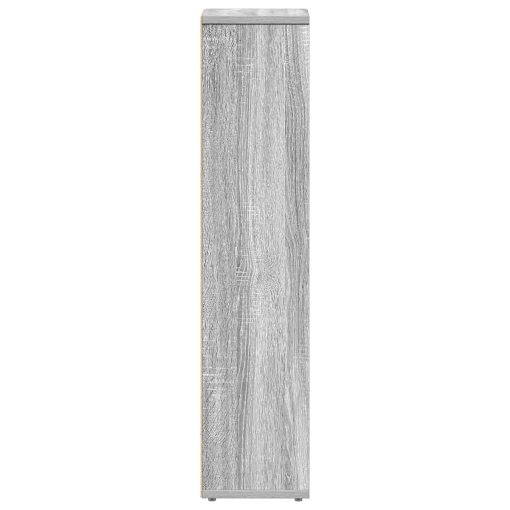 vidaXL Bathroom Cabinet with Roll Holder Grey Sonoma 20.5x20x90 cm