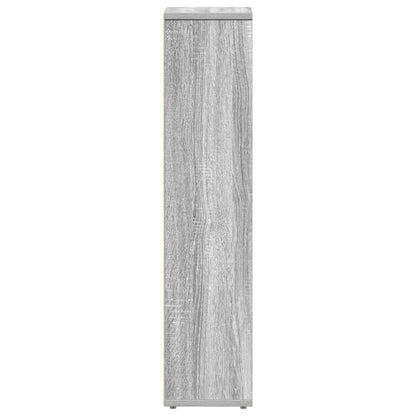 vidaXL Bathroom Cabinet with Roll Holder Grey Sonoma 20.5x20x90 cm