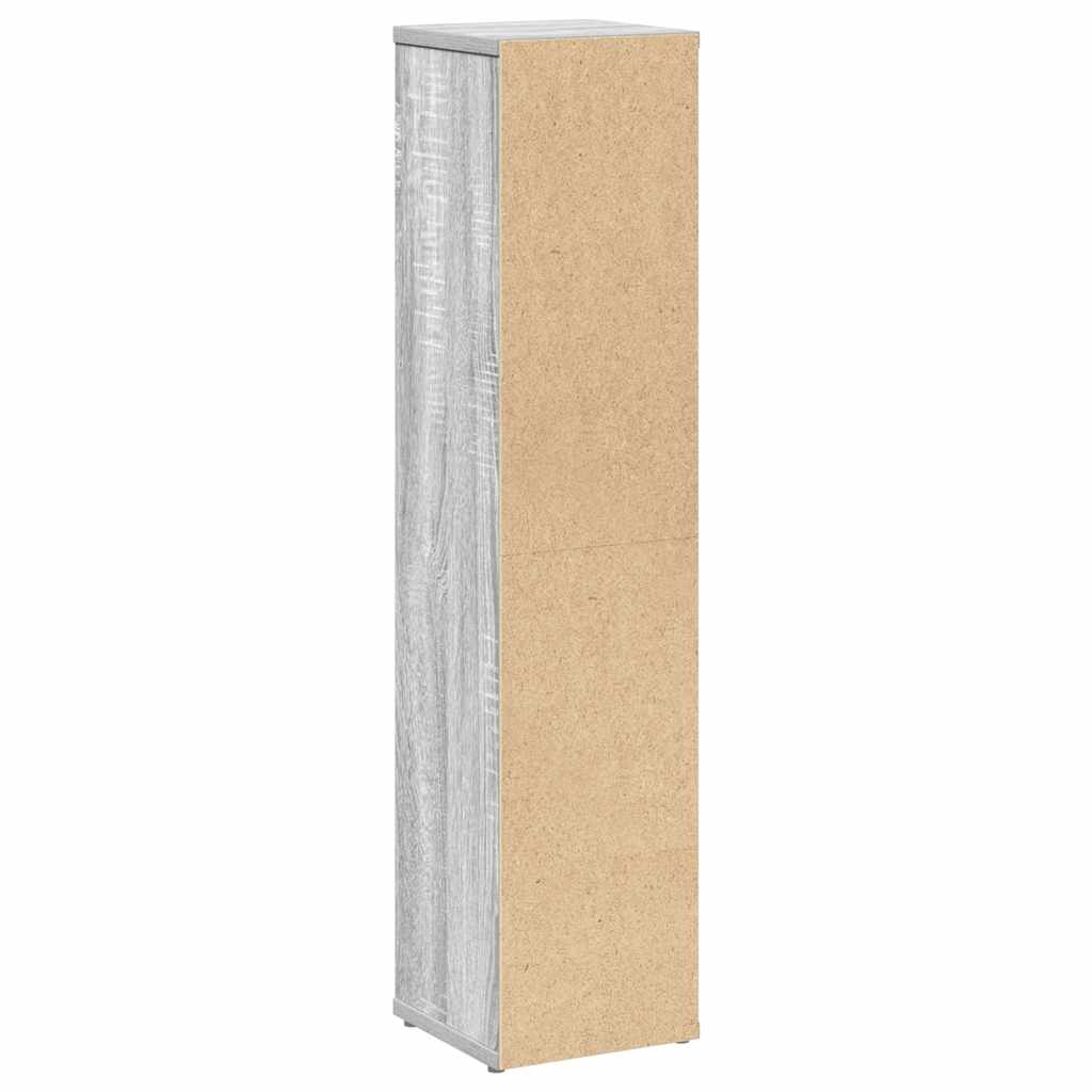 vidaXL Bathroom Cabinet with Roll Holder Grey Sonoma 20.5x20x90 cm