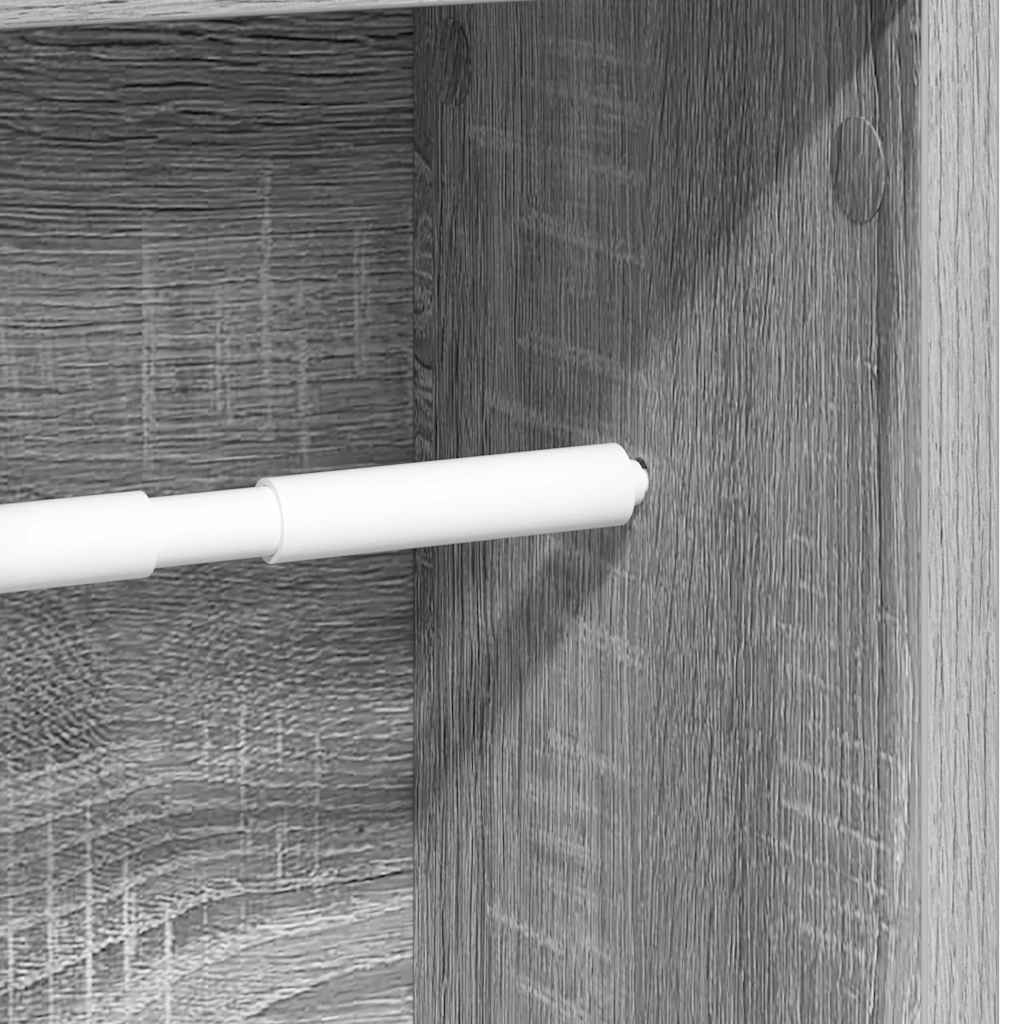 vidaXL Bathroom Cabinet with Roll Holder Grey Sonoma 20.5x20x90 cm