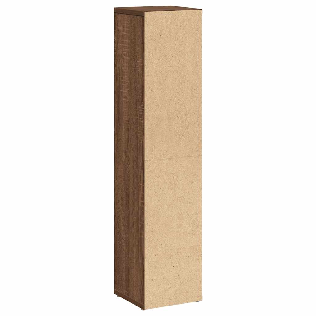 vidaXL Bathroom Cabinet with Roll Holder Brown Oak 20.5x20x90 cm