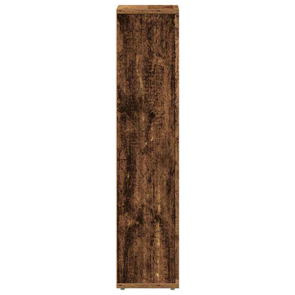 vidaXL Bathroom Cabinet with Roll Holder Old Wood 20.5x20x90 cm